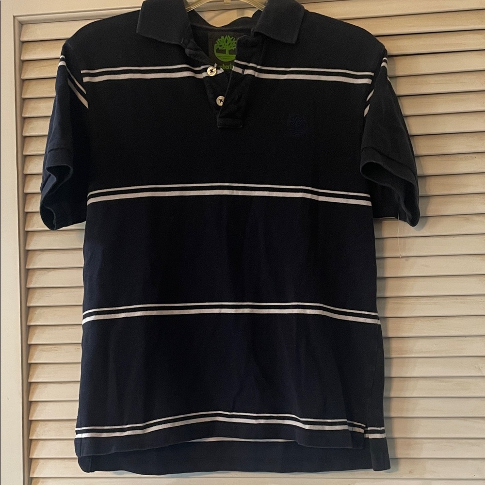 Timberland Dark Blue Polo with White Stripes